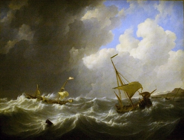 image of storm with ships